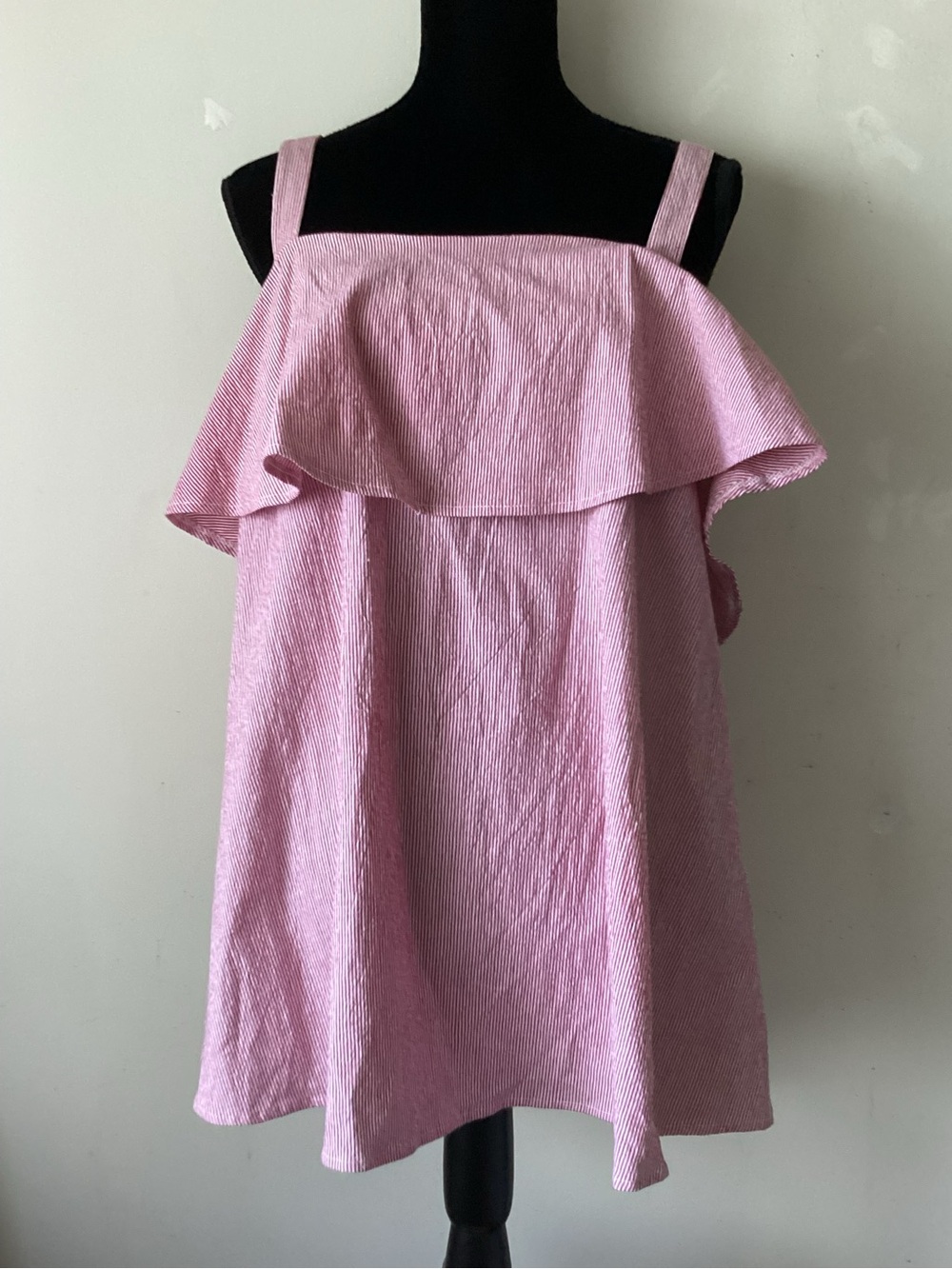 Isabel Women’s Pink Ruffle striped maternity Top